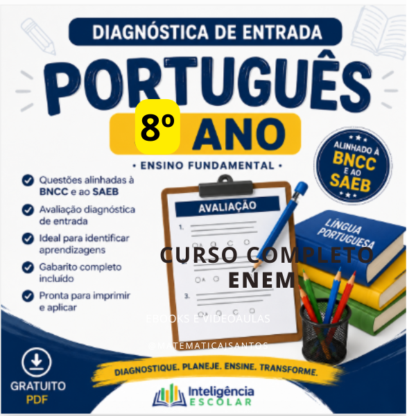 Diagnóstica de Entrada de Português – 8º Ano | Gratuita | BNCC e SAEB (cópia) (cópia)