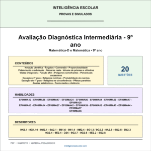 Avaliação Diagnóstica Intermediária - 9º ano