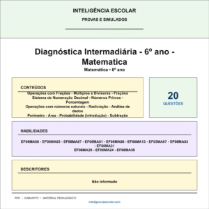 Diagnóstica Intermadiária - 6º ano - Matematica