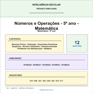 Números e Operações - 5º ano - Matemática